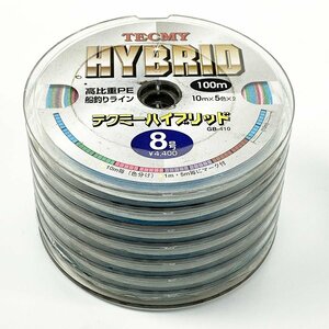 未使用品 ゴーセン TECMY HYBRID テクミーハイブリッド 8号 100m GB-410 ライン [U11147]