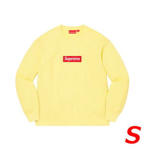 ★新品★Supreme Box Logo Crewneck Pale Yellow S [FW22]