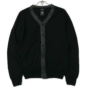 良品 DIESEL/ディーゼル モヘアミックス ニットカーディガン メンズM ブラック/グレー