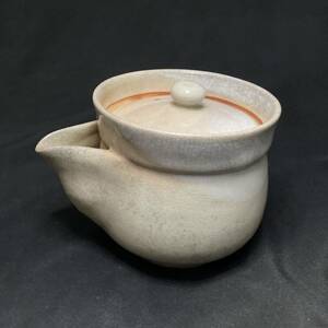 金継ぎ用　割れ　萩焼　天鵬山　ひび入り　急須　きゅうす　宝瓶　煎茶　　取手のない急須 hagi ware Japaese pottery tea pot茶道具