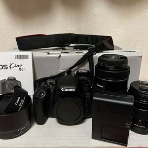美品 Canon キャノン EOS Kiss X9i / EF-S 18-55mm IS STM / EF-S 55-250mm IS STM デジタル一眼レフ レンズ ダブルズームキット