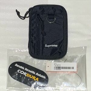 中古 美品 19FW Supreme Small Zip Pouch Black CORDURA 国内正規品 シュプリーム ポーチ ウォレット コーデュラ 財布 ブラック 