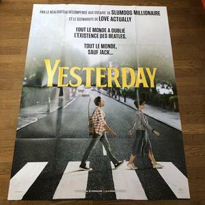 「イエスタデイ」フランス版大型ポスター ダニー・ボイル YESTERDAY ヒメーシュ・パテル、リリー・ジェームズ、エド・シーラン