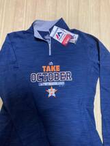 Majestic MLB Houston Astros Postseason Women Half zip Shirt U.S サイズ Large_画像2