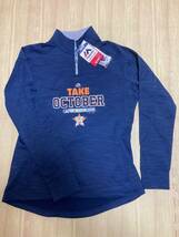 Majestic MLB Houston Astros Postseason Women Half zip Shirt U.S サイズ Large_画像1