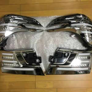 【ジャンク扱い】METEO メテオ VELLFIRE 30ヴェルファイア ALPHARD 30アルファード 前期 LED テールランプ カスタム メッキ クリア。