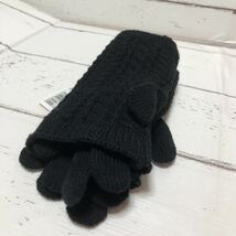 Z32新品　タグ付　3way ニットグローブ　手袋　黒　寒さ対策　暖か　オシャレ_画像3