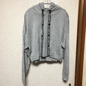 f124 未使用　H&M エイチアンドエム　トップス　グレー　レディース　パーカー　ニット　ファッション　