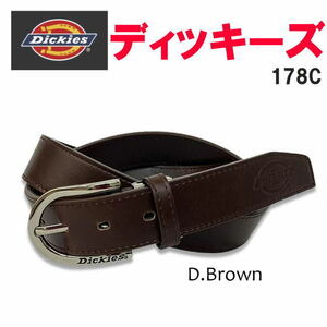 ダークブラウン Dickies ディッキーズ 178C プレーン ベルト