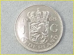 【オランダ 1ギルダー 硬貨/1968年】 1G 旧硬貨/コイン/グルデン/古銭/NEDERLAND