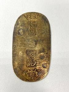 【10534】古銭 文政小判金 「坂・五」 量目：約13.1g 貨幣 アンティーク