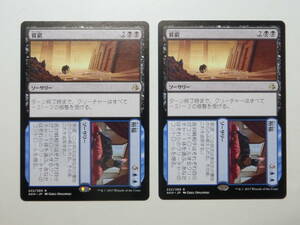 【MTG】貧窮　裕福　日本語2枚セット　アモンケット　AKH　レア