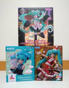 初音ミク　フィギュア　3点セット AMP Birthday 2023 ver シナモロール ちょこのせフィギュア ルミナスタ クリスマス