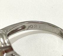 rrkk2351 パール 真珠 ダイヤモンド リング パール11mm玉 刻印 Pt900 ダイヤ0.21ct 重量 9.1ｇ サイズ15 レディース指輪 _画像7