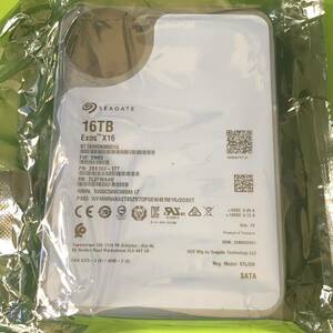 【再生品ではありません】 未使用 Seagate HDD 16TB Exos X16 3.5インチ 内蔵ハードディスク ヘリウム充填 高耐久 エンタープライズモデル