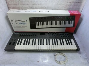 T【3す-10】【160サイズ】Nektar Impact LX49+ MIDIコントローラーキーボード/通電・起動可/ジャンク扱い/※スレ傷 外箱傷み有