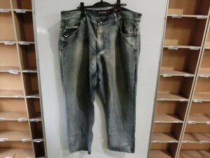 T【3す-37】【60サイズ】▲エコー アンリミテッド Ecko unltd. ワイドデニム バギーパンツ W44/ATHLETIC/※着用感有