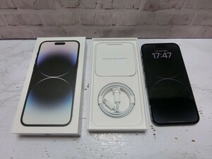 T【3す-93】【60サイズ】▲iPhone14pro max 256GB スペースブラック SIMフリー/IMEI（-）簡易動作確認済み