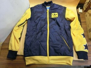 T【オ4-53】【60サイズ】▲adidas アディダス オリジナルス/ナイロンジャケット/Lサイズ/メンズ/※毛玉・二の腕チャックべたつき有