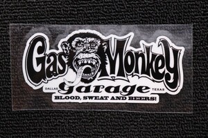 L新品PVC防水 ガスモンキーガレージ GasMonkeyGarage 横長 ステッカー L 12cm x 5.5cm 同梱可能