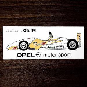 ★匿名配送 「 ステッカー dallara F395/OPEL OPEL motor sport 」#オペル #フィリップ・ペーター #1995年 #全日本 #F-3 #レーシング