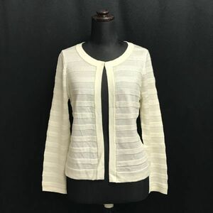  Rope /ROPE* thin / button less cardigan [ lady's M/ ivory /ivory]Tops/Shirts/Cardigan*BH406