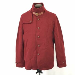 ジュンレッド/J.N.R.D★スタンドカラーショートコート/ブルゾン【2/メンズM/赤/red】JUNRED/Coat/Jacket/Jumper◆BH425