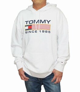 トミージーンズ パーカー 白 メンズ DM15009 トミーフィルフィガー TOMMY HILFIGER 春物 秋物 ホワイト オーバーサイズ 表記サイズL