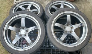 ADVAN GT　19インチ　PCD114.3　5H　8.5J　+38　アルミホイールタイヤ4本セット　245/40R19　アドバンレーシング