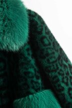 新品暖かいレディースミンク混毛皮ジャケットフォックスファーコート緑LーMY213331215_画像7