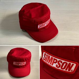 新品 正規 SIMPSON シンプソン ワークキャップ キャップ SC-027 RED 定価3520円 A40224-2