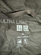 UNIQLO（ユニクロ） ウルトラライトダウンジャケット メンズXL ダークブラウン 軽量極暖ダウン 人気シリーズ！_画像3