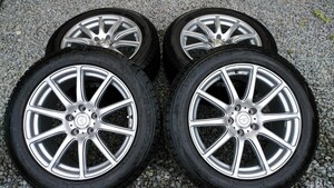 送料安!235/55R18 ダンロップウインターマックス4本セット 8.0J +42 5H-114.3 ハリアーアルファードヴェルファイアカローラクロス手渡しOK!