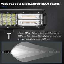 20 インチオフロードledライトバーデュアル色青赤スポット洪水警報ストロボled作業灯トラックatv suv 4X4 utv White Amber_画像5