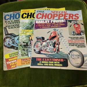 スペシャルチョッパーズ　special choppers 1975年1月3月7月号　年式相応の痛みはあります ビンテージ ナックル トライアンフ チョッパー