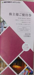 東急不動産HD株主優待券（1000株以上5000株未満）１冊_ホテルハーベスト4枚 リゾートホテル6枚 スポーツ施設6枚 シェアオフィス1枚