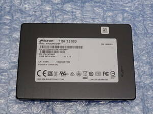 ★使用少★Micron 1100シリーズ 2.5インチ HDD 512GB SATA 使用412時間 正常品 管FO-1744