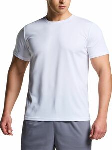 新品未使用！181 白Tシャツ メンズ 半袖 [軽量・UVカット・吸汗速乾] XLサイズ
