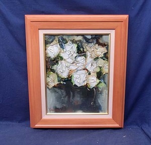 Art hand Auction 492991 니시노 카사이 플라워(F6) 화가의 유화, 정물, 꽃들, 그림, 오일 페인팅, 정물