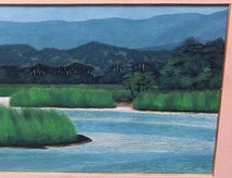 492997 日本画 箱崎正秋 作 仮題「風景」（画家）・風景画・福島県出身_画像5