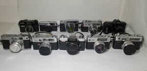 【未点検・未清掃】Canon / Condor / FUJICA / OLYMPUS / RICOH / TOPCON / YASHICA フィルムカメラ【10台セット】