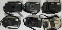 【未点検・未清掃】Canon / FUJI / Basic / kyocera / National / OLYMPUS フィルムカメラ コンパクトカメラ【6台セット】_画像1