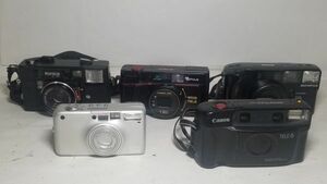 【未点検・未清掃】OLYMPUS / PENTAX / FUJIFILM / CANON / Konica フィルムカメラ コンパクトカメラ【5台セット】