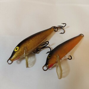 オールド★ラパラ　RAPALA　F-3 CD-3 フローティング　カウントダウン　2個セット！　腹文字　口紅　腹巻　F3 CD3