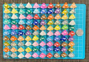 《折り紙 立体 三角錐(中) 100個 混合②》