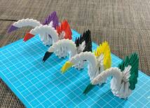 折り紙 鶴の置物 5個セット(小)③_画像2