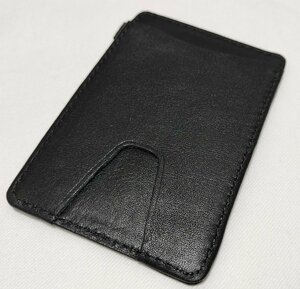 ■scientia est potentia 定期入れ パスケース レザー 黒 GENUINE LEATHER■