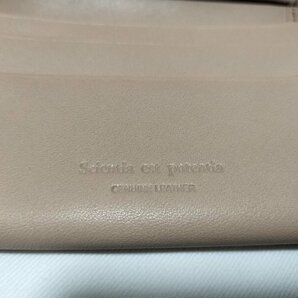 ■scientia est potentia 名刺入れ カード入れ レザー サンドベージュ GENUINE LEATHER■の画像4