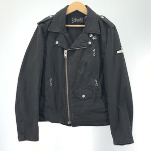 【中古】Schott バックサテン ダブルライダース サイズXL バッジカスタム　ショット[240091337006]