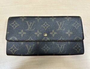 【E60】LOUIS VUITTON ルイヴィトン LV 長財布 札入れ 小銭入れ モノグラム 茶色 ブラウン 難あり 現状品